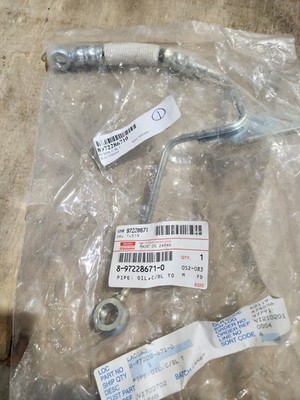 DAIYA ISUZU タンクローリー Isuzu 8-97228671-0 Cylinder Block to Vacuum Pump Oil Pipe, NPR