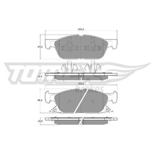 Satz Bremsbeläge Bremsklötze vorne für Ford USA Edge | 24568170