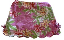 Lilly Pulitzer Elephant Floral Girls Skort 8 Pink Green White Label Vintage Kid