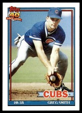 1991 Topps Greg Smith Chicago Cubs #560