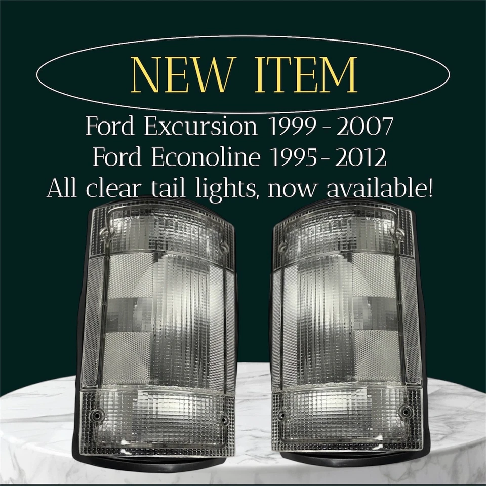 Nuevo par de luces traseras transparentes para Ford Excursion 2000-2003 Econoline 1995-03 Foto 3 de 3
