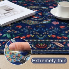 2x6 FT Blue Floral Runner Rug Washable Non Slip Floor Mat Home Decor