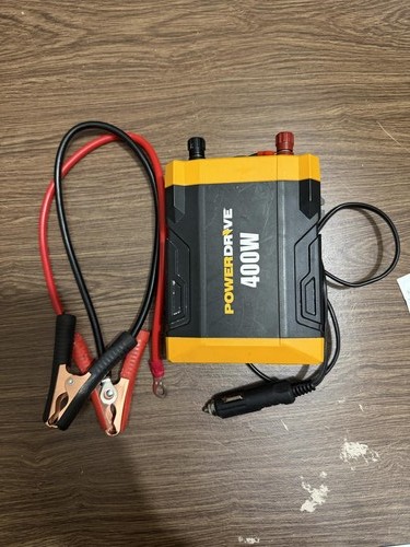 PowerDrive 400W Power Inverter with Cables – 12V DC to 120V AC Converter