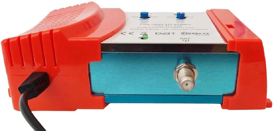 Centralina Amplificatore TV  2 ingressi UHF regolabili 40dB filtro 4G/5G 12V - Immagine 4 di 4