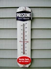 PRESTONE ANTI FREEZE Vintage Porcelain Thermometer
