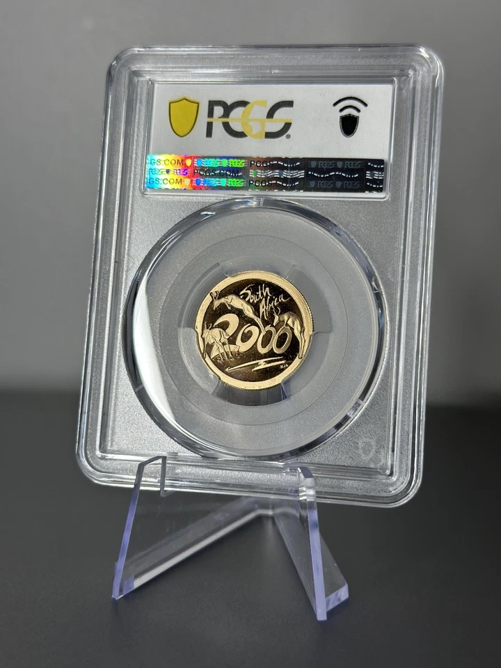 2000 South Africa 1/4 oz Gold Medal Proof "Millennium-Sable" PCGS PR69 DCAM 8.5g - Image 2 of 2