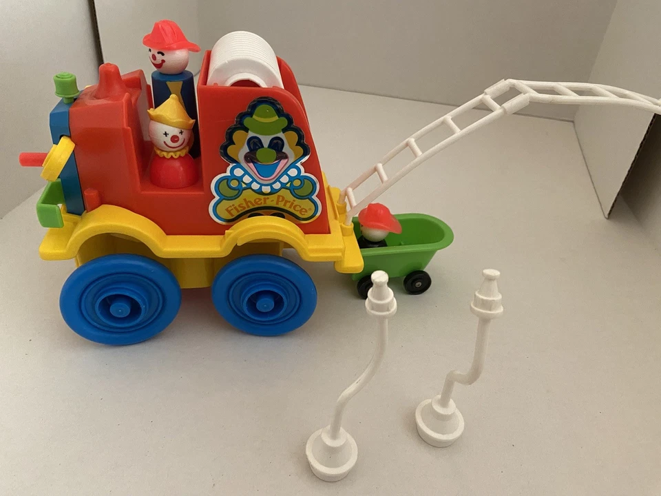 Juego Fisher-Price #657 Crazy Clown Fire Brigade 1983 de colección Foto 2 de 4