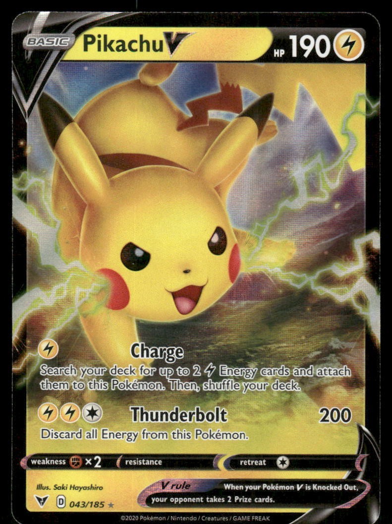 Pokemon Tcg Pikachu V #43 Pokemon Vivid Voltage NM