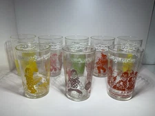 Set of 8 - VINTAGE Welch's Jelly/Jam Howdy Doody Drinking Glasses
