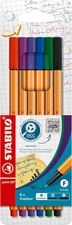 Fineliner Point 88 - Pack of 6 - Assorted Colors