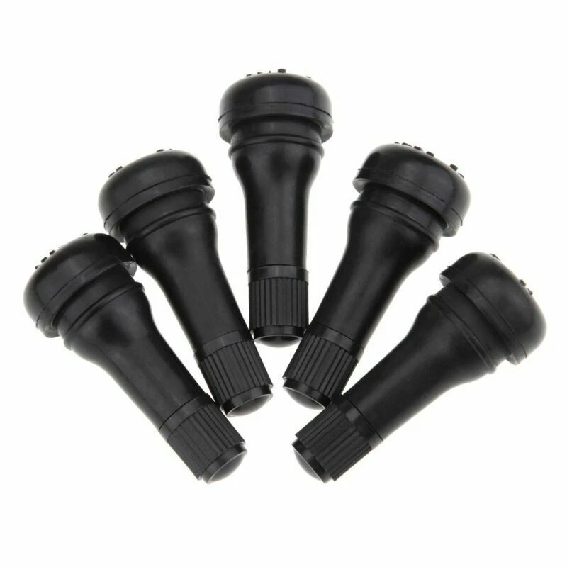 4Pcs Car Alloy Wheel Snap In Rubber Tubeless Tyre Air Valve Stem&Dust Caps Cover - Image 4 of 4