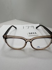NEW MODERN OPTICAL IMPLY BROWN CRYSTAL AUTHENTIC EYEGLASSES FRAME 50-17-140