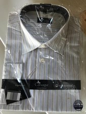 Camargue hochwertiges Herren- Oberhemd -langarm Gr. 43 gestreift, Pastellfarben