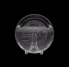 Vintage 1990s Coca-Cola Clear Glass Serving Platter