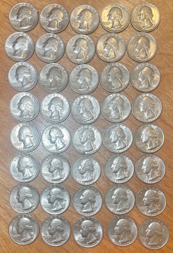 1976P Bicentennial Drummer Boy Quarters Roll Lot ~ 40 EXTRA FINE to UNCIRCULATED