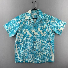 Vintage 60s Liberty House Hawaiian Shirt Mens Large Loop Collar Acrylic Aloha