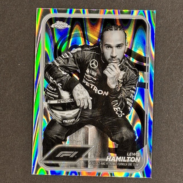 2024 Topps Chrome Formula 1 #6 Lewis Hamilton B&W Raywave SP F1