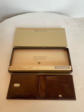 Vintage Rolfs Men's Bi-Fold Wallet Cowhide Leather Brown American Classic
