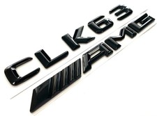 F&uuml;r Mercedes Benz CLK63 AMG Schriftzug Embleme Aufkleber Badge Schwarz Gl&auml;nz NEW