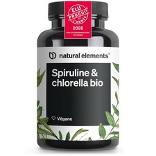 500 comprimés - 2400 mg de spiruline bio + 2400 mg de chlorelle bio par dose
