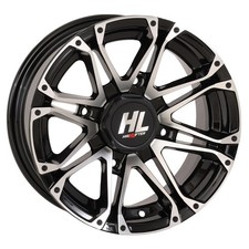 High Lifter By Sti Hl3 12x7 Atvutv Wheel - Gloss Blackmachined 4110 - 25 High Lifter By Sti Hl3 12x7 Atvutv Wheel - Gloss Blackmachined 4110 - 25