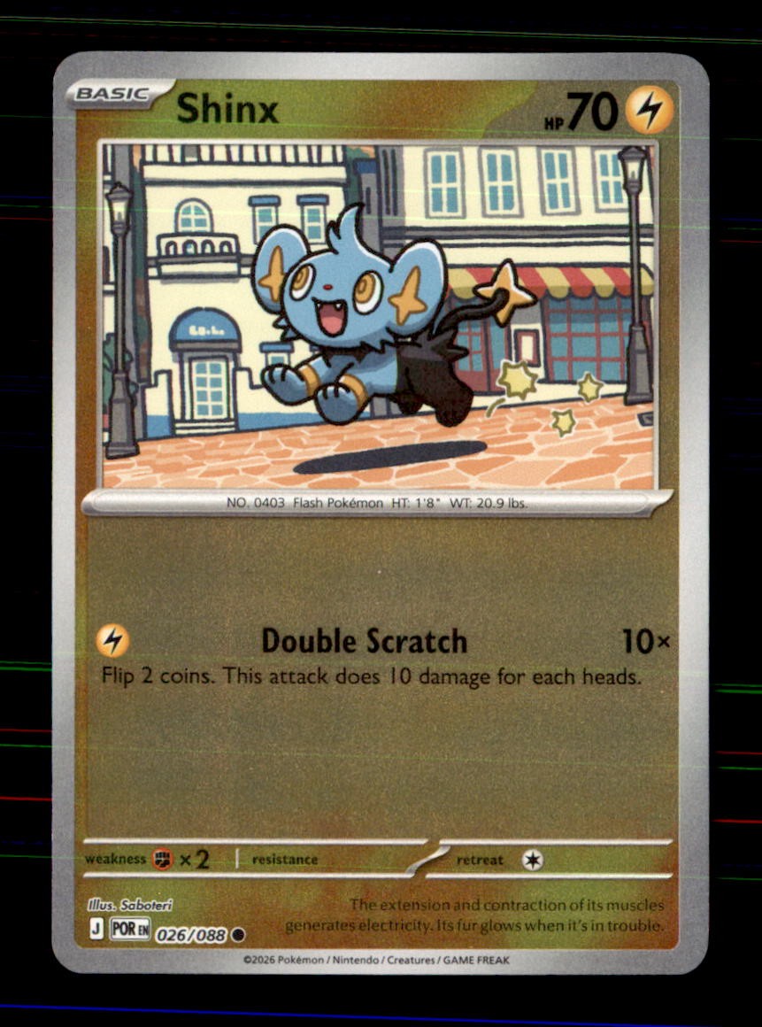 Shinx 026/088 Common Perfect Order Pokemon Reverse Holo Near Mint