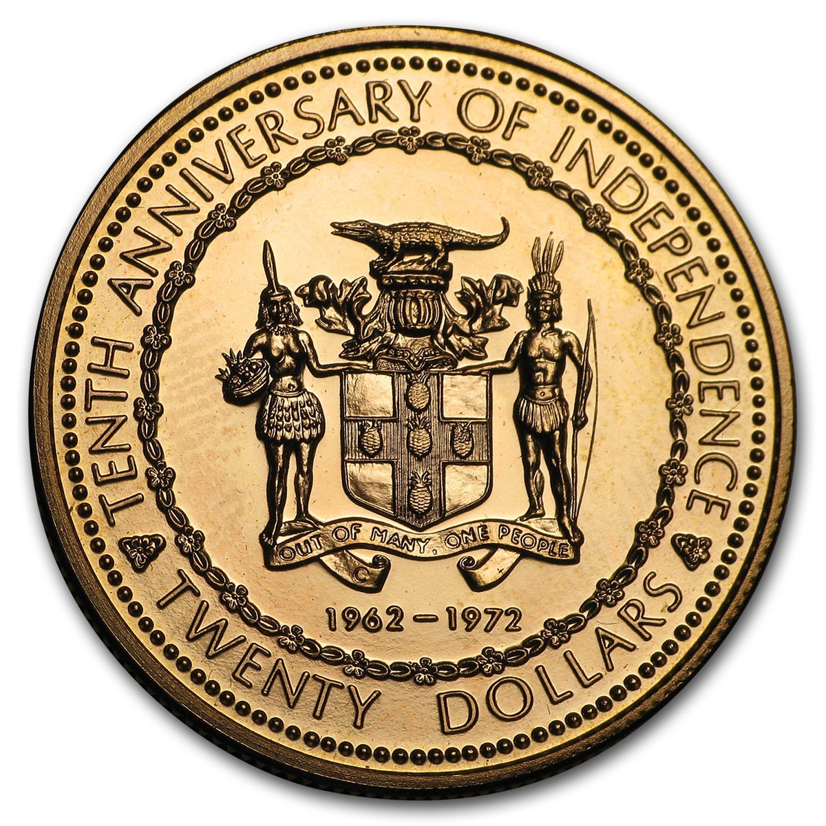 1972 Jamaica Proof Gold 20 Dollars 10th Anniv of Independence | eBay