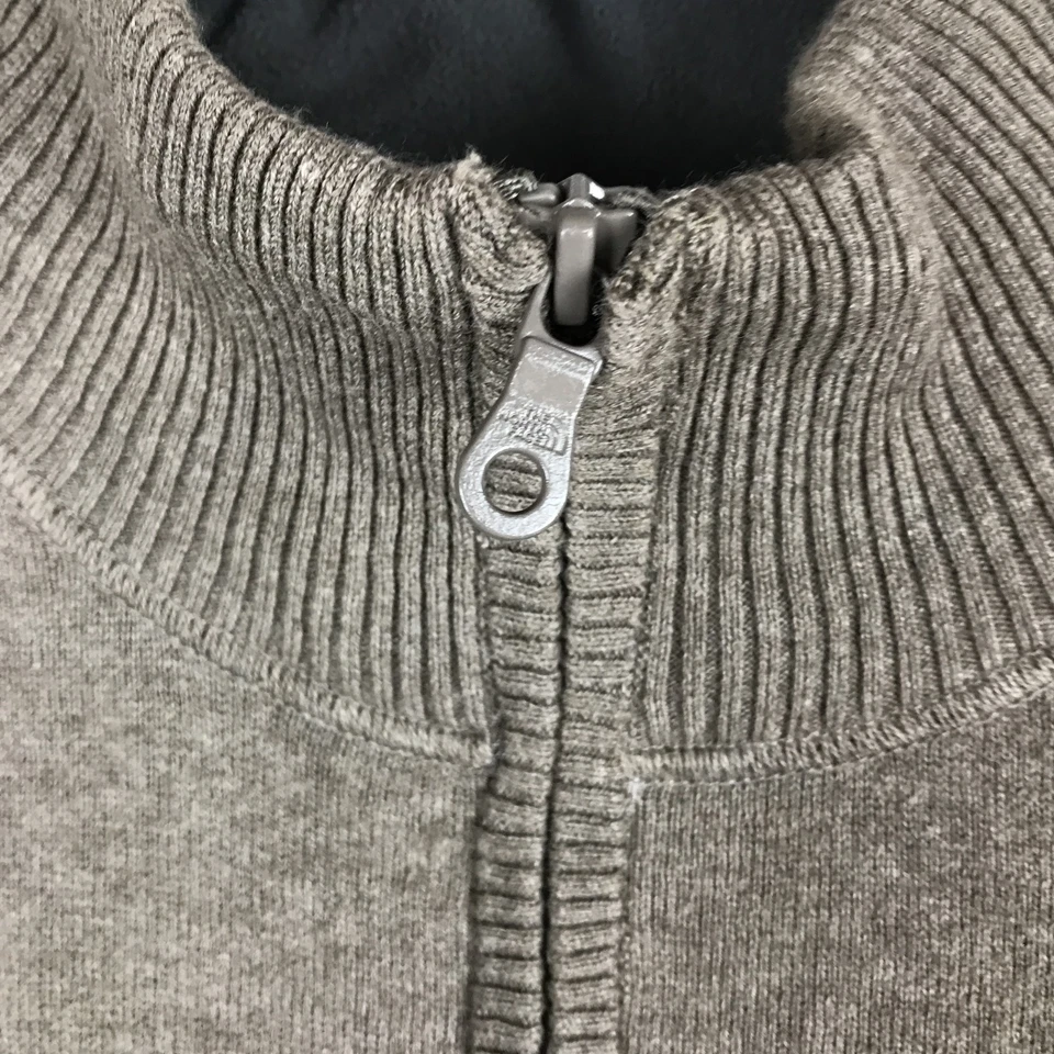 North Face Sweater Mens Large Brown Half Zip Pullover Wool Blend Outdoor Casual - Image 3 of 4