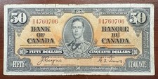 1937 - Fifty Dollar Canadian Banknote - 50$, Bank Of Canada
