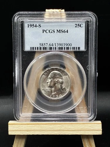 1954-S Washington Quarter Silver 25C PCGS MS64 San Francisco Uncirculated