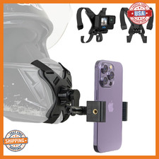 SOH Motorcycle Helmet Chin Strap Mount Phone Holder for GoPro DJI Insta360