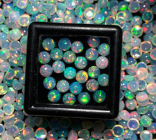 AAA Quality Genuine Natural Opal Round Cabochon Top Grade Ethiopian Fire Opal