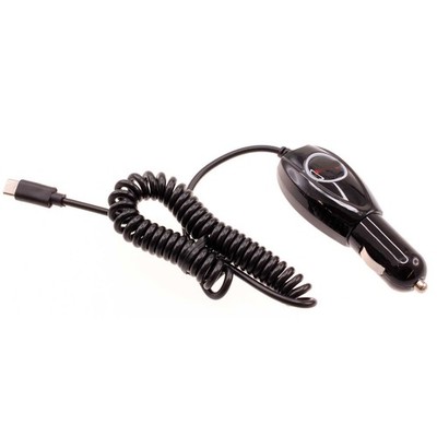 15W Car Charger Type-C Power Adapter DC Socket USB-C Coiled for Smart Phones