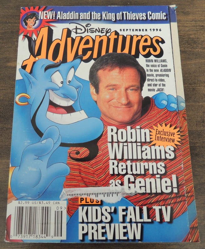 Disney Adventures Magazine ROBIN WILLIAMS as Genie September 1996 Issue