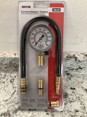 Innova 3612 Compression Tester PSI Pressure Gauge Reader Hose 4 Piece Kit