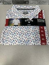 Callaway Men's Moisture Wicking Performance Golf Polo Xl Bright White Regatta