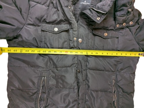 London Fog Black XL Removable Hood Quilted Winter Puffer Jacket Ski Snow Coat - Picture 5 of 7