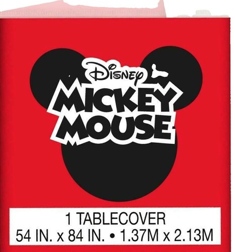 Obumi Cartoon Mouse Birthday Tablecloth - 3 Pack, 86.6x51.2 Inches, Red & Black, For Kids Parties - View #6