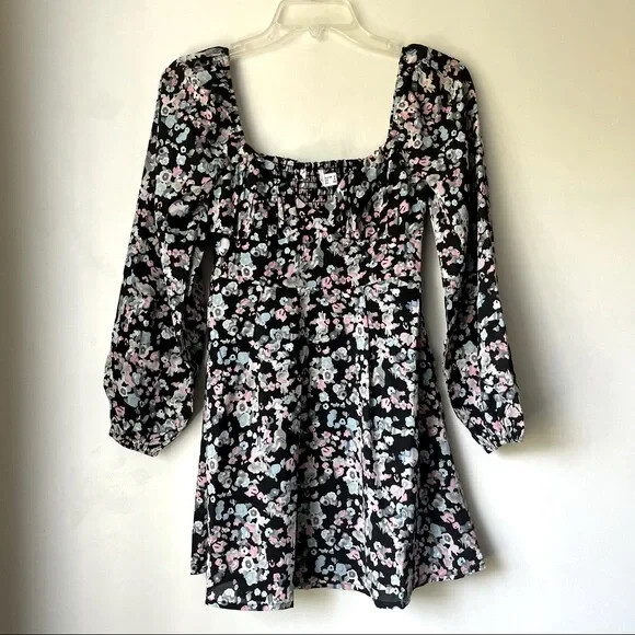 princess polly black floral dress Nellie Mini Dress Black Floral