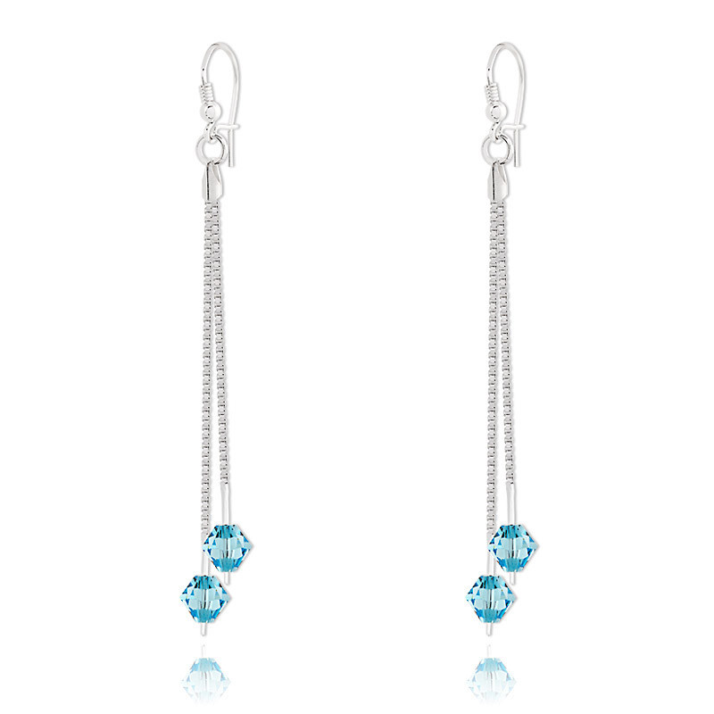 Boucles d'oreilles pendantes double chaîne pour illuminer vos tenues de soirée