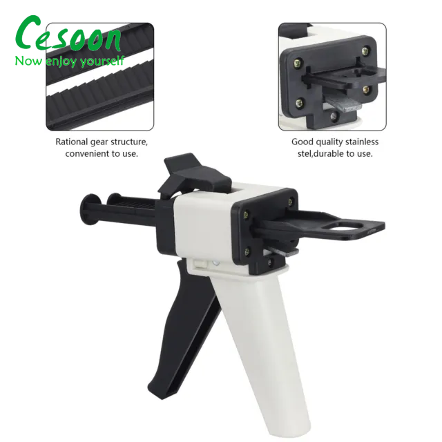 Dental Impression Gun Mixing Dispensing Dispenser Silicon Rubber