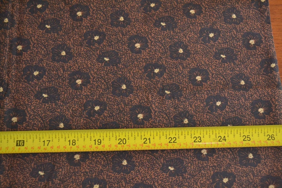 35" Long, Tan & Brown on Black Quilt Cotton, Thimbleberries/My Best, N763 - Image 2 of 4