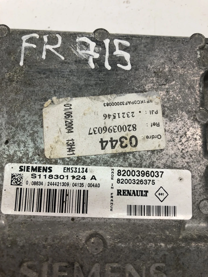 Centralina motore RENAULT KANGOO KC0/1 ECU 8200396037 2004 24492572 - Immagine 4 di 4