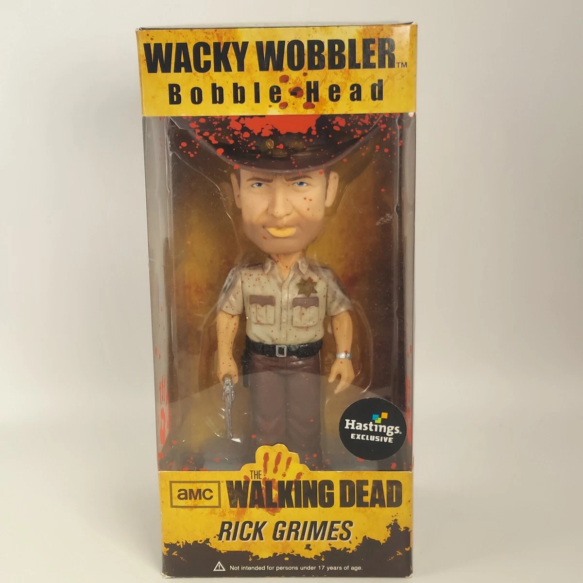 Funko Wacky Wobbler Rick Grimes - Figurine à Tête Mobile The Walking Dead 18 Cm
