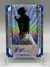 2021 Leaf Metal Draft Base Auto Blue Wave /20 Ryan Spikes #BA-RS2 Auto