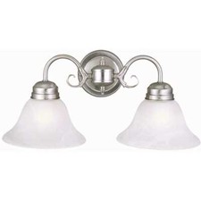 Millbridge 2-Light Satin Nickel Sconce with Alabaster Glass Shade