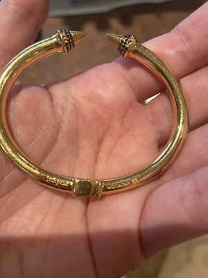 vita fede titan gold tone crystal bangle bracelet | eBay