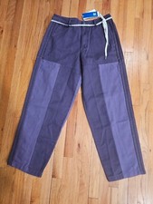 Sz 30  - Adidas Originals Women's KSENIASCHNAIDER Patchwork Jeans Pants, Purple.