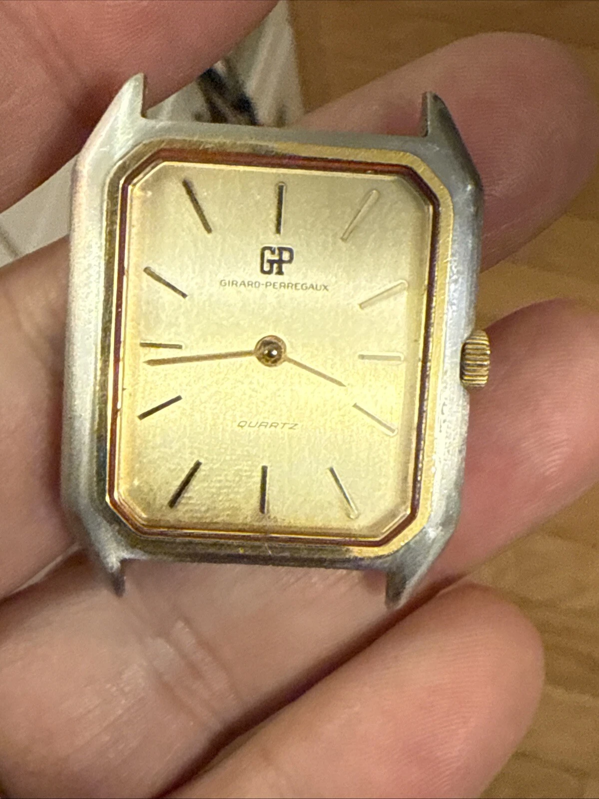 Girard Perregaux — Rare Large Girard Perregaux 4015 RM Men's watch stainless steel octagon tank