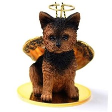 YORKSHIRE TERRIER Dog YORKIE Puppy Cut ANGEL Miniature Resin Christmas